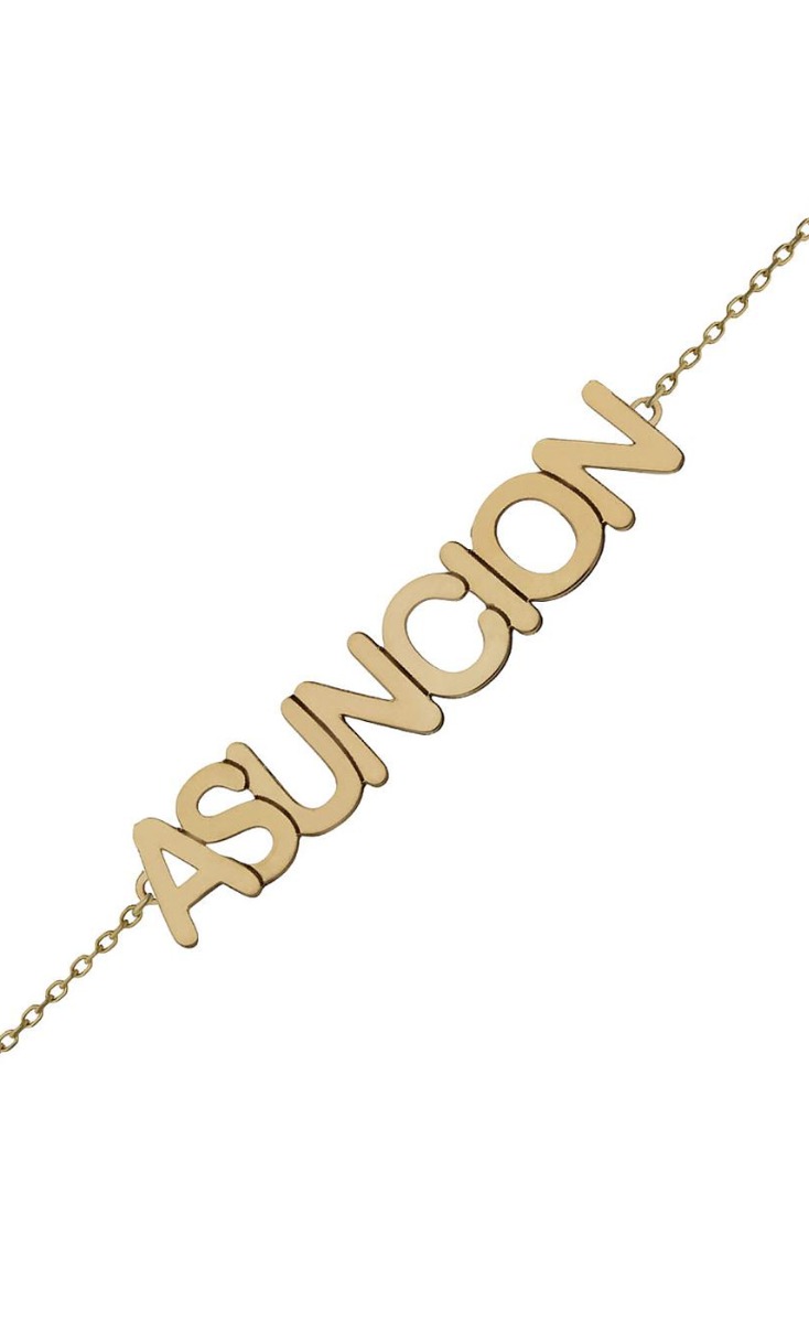 Pulsera personalizada en oro amarillo para poner nombre 287_PU1360