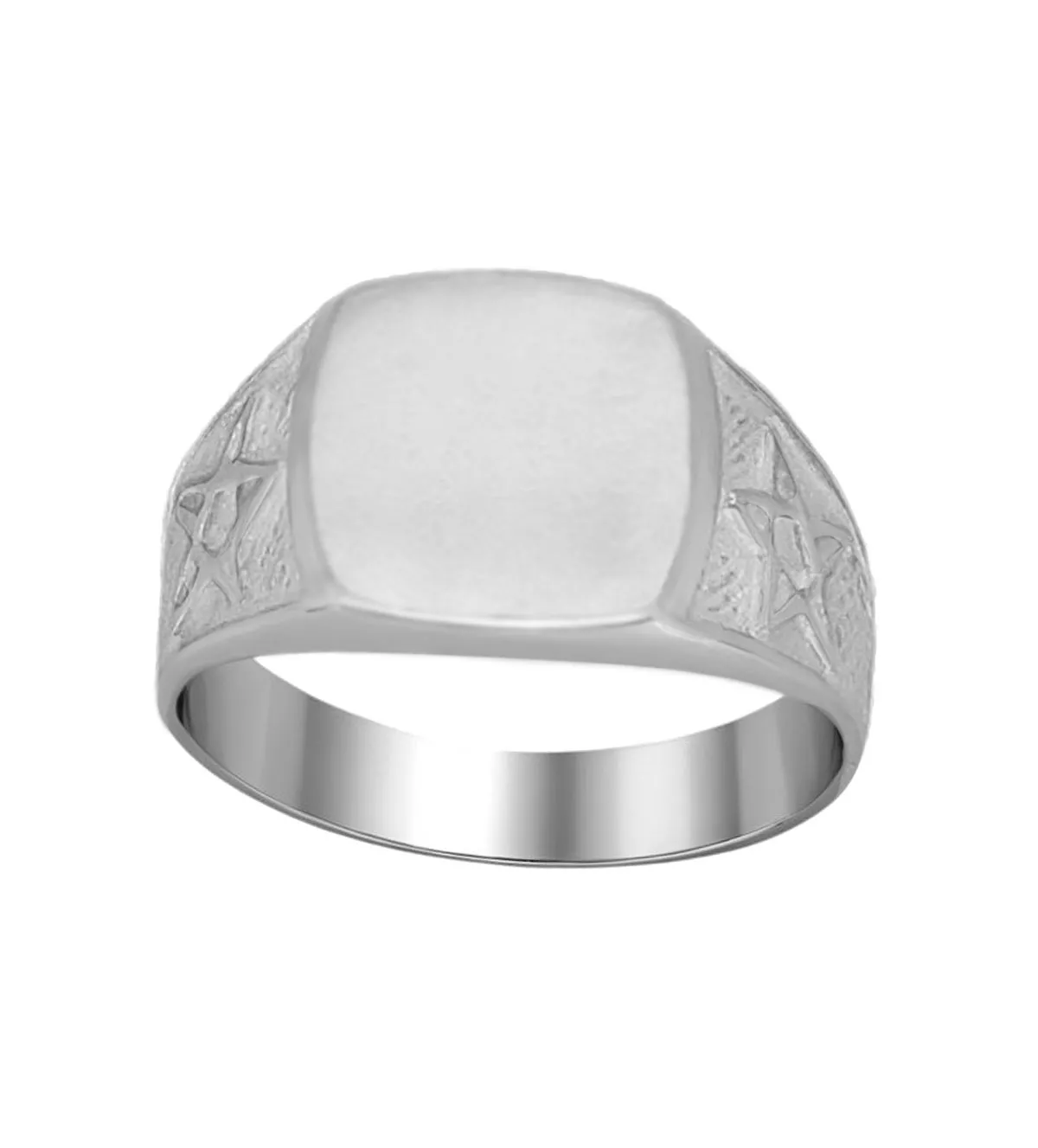 sello de plata para hombre estrella de david