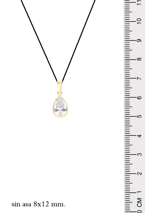 colgante oro amarillo 18k con circonita talla pera 002_8937CG_M vista medidas