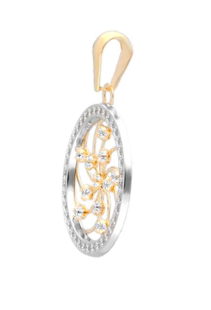 colgante oro bicolor 18k con circonitas 002_83975-G_01 foto lateral