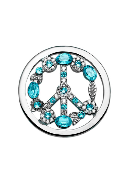 Mimoneda dije paz acero con cristal checo SW-PEA-41-L