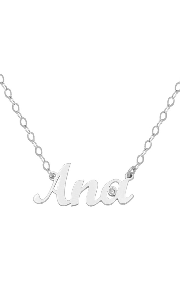 Gargantilla personalizada en oro blanco con diamantes para poner nombre 287_G242