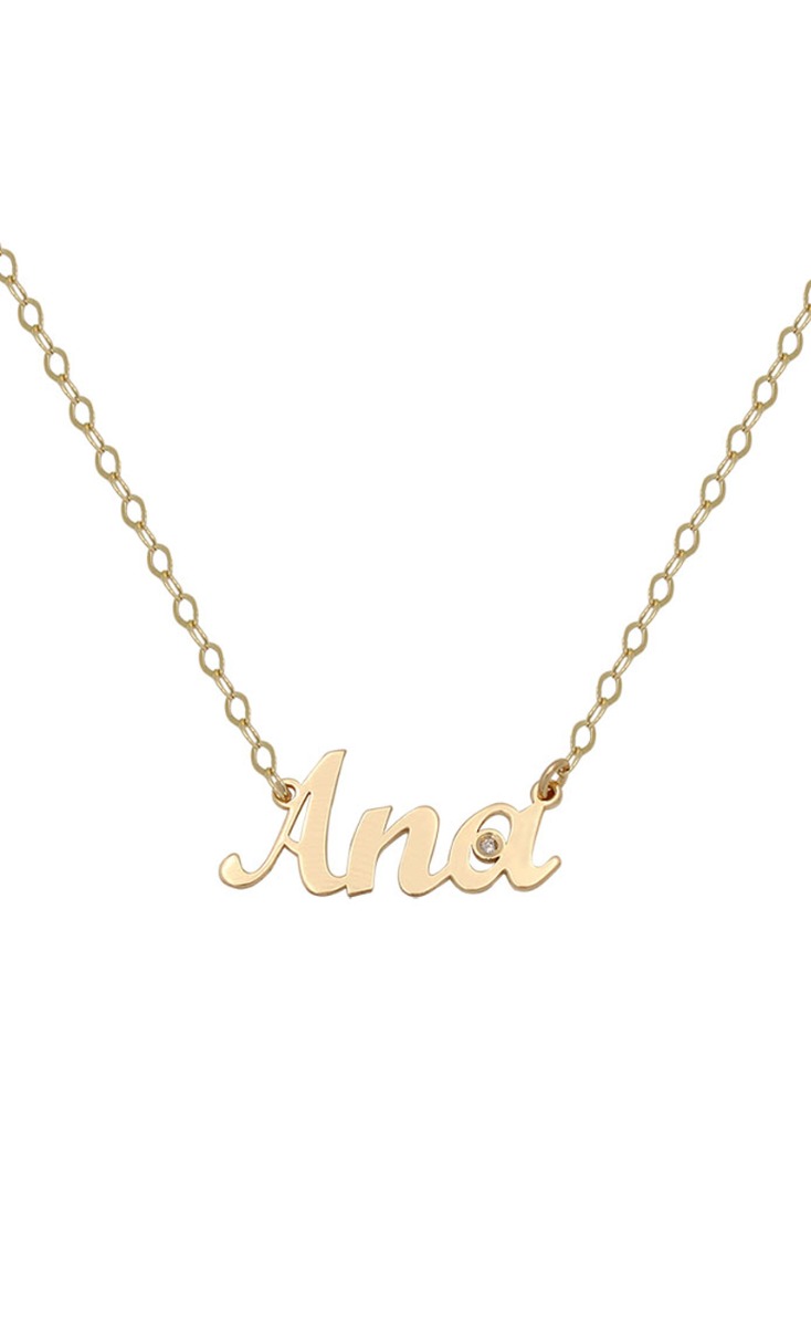 Gargantilla personalizada en oro con diamantes nombre pequeño 287_G141
