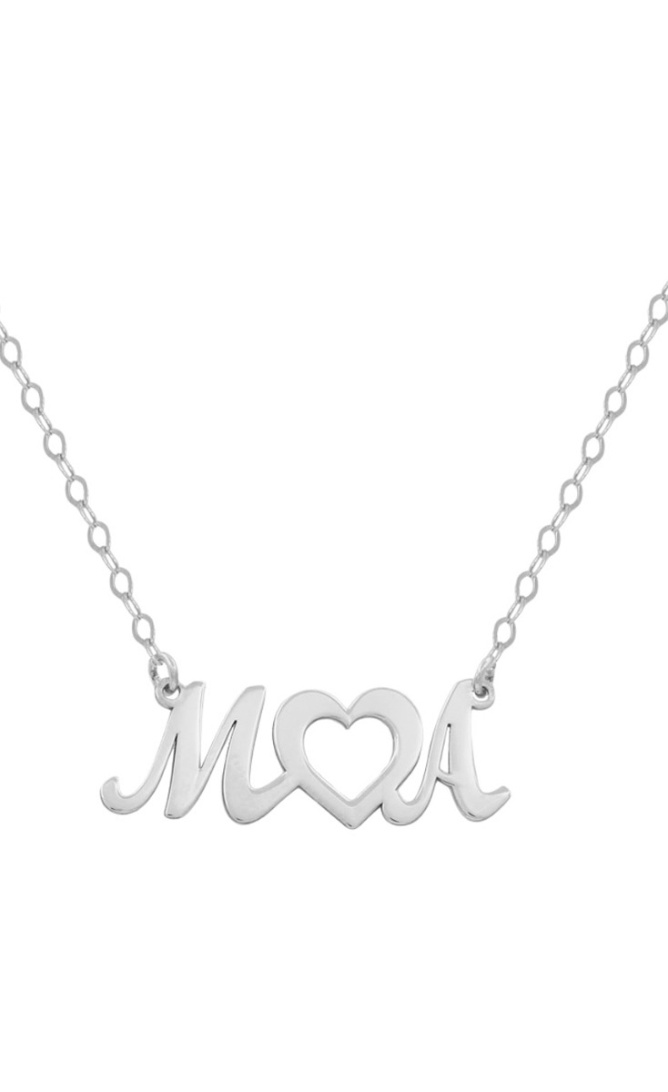 Gargantilla personalizada iniciales en oro blanco 18 Ktes 287_G734