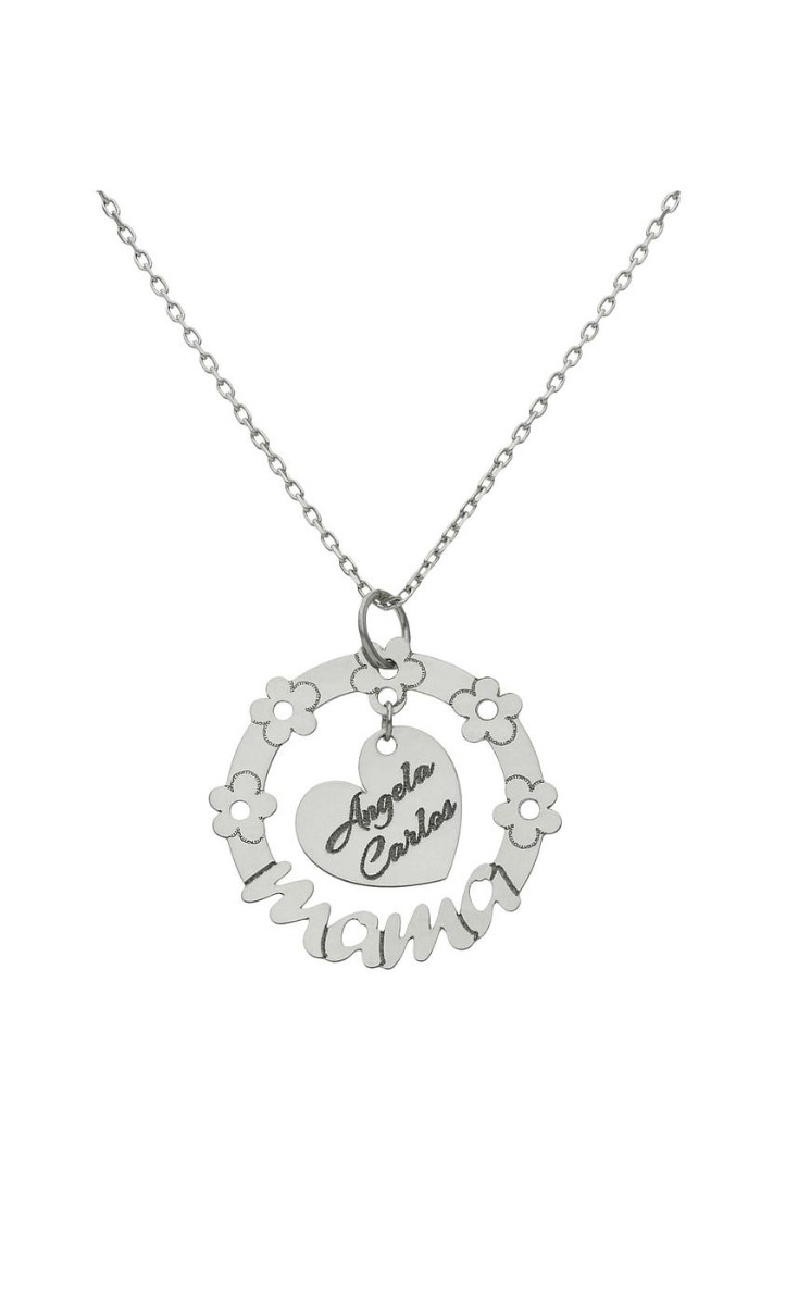 Gargantilla personalizada oro blanco corazones en orla 287_G984