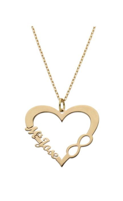 Gargantilla personalizada oro corazón calado, infinito 287_G945