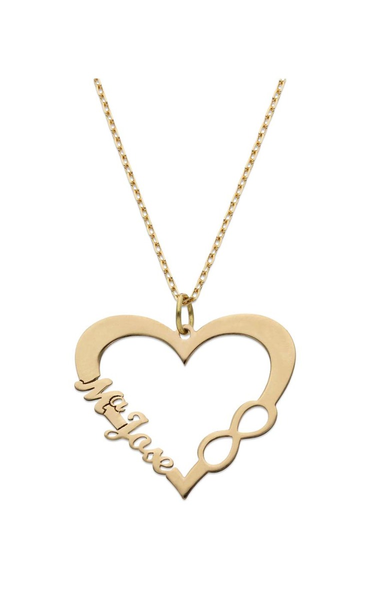 Gargantilla personalizada oro corazón calado, infinito 287_G945