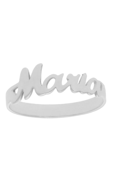 Anillo oro personalizado con letras en silueta formando nombre a elegir 287_S1165