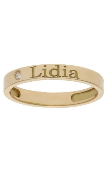 Anillo personalizado en oro con piedra azul verde o circonita 287_S1163