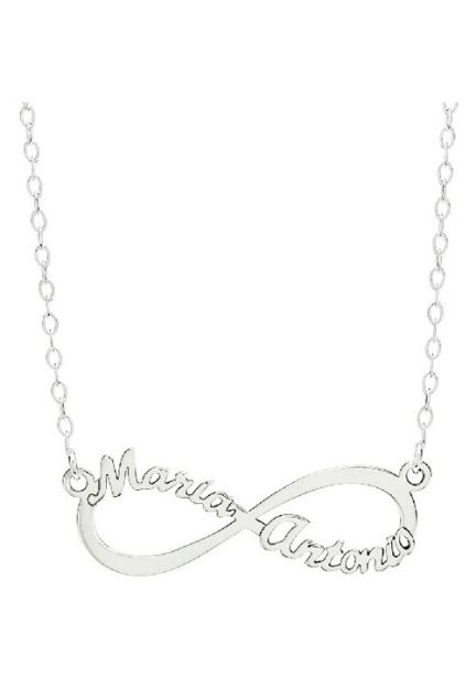 Gargantilla personalizada de plata, símbolo de infinito 303_CO2627