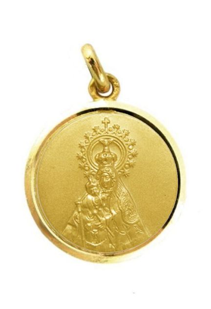 Medalla de oro de Nuestra Señora del Mar 20 mm bisel lapidado 268_M1-1-161-20L