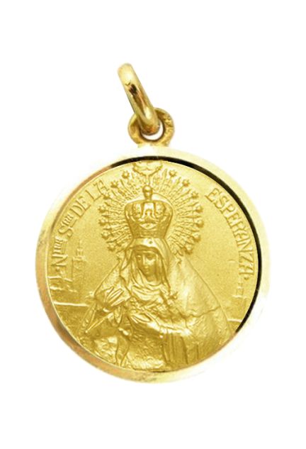 Medalla de oro de Nuestra Señora del Rocío 20 mm. 268_M1-1-163-20L