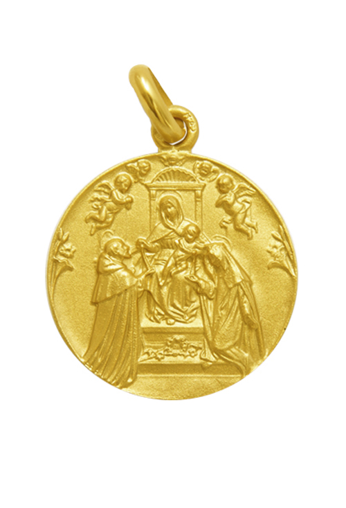 Medalla oro de Nuestra Señora del Rosario 16 mm. 268_M1-1-44-16
