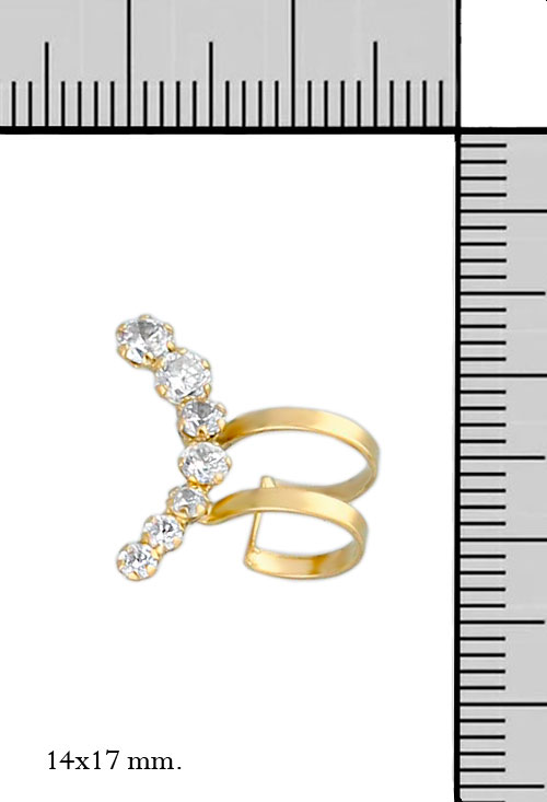 piercing helix oro 18k y circonitas 002_56326-P_M vista con medidas