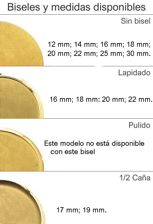 Biseles para Medalla de oro Virgen del Carmen con Corona 22 mm 268_M1-1-10-205-22