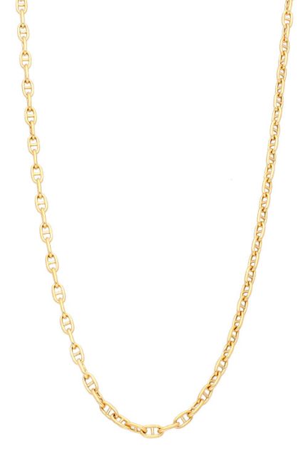 cadena oro 18k eslabones ancla forzados foto en expositor