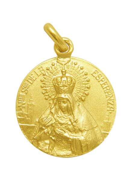 Medalla de oro de Nuestra Señora de la Esperanza Macarena 25 mm 268_M1-1-50-25