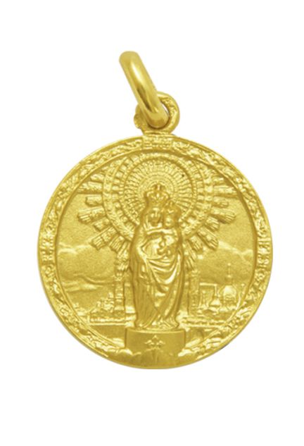 Medalla de oro Virgen del Pilar con orla de 20 mm 268_M1-1-89-201-20