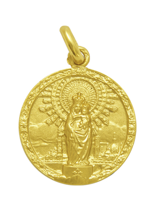 Medalla de oro Virgen del Pilar con orla de 20 mm 268_M1-1-89-201-20