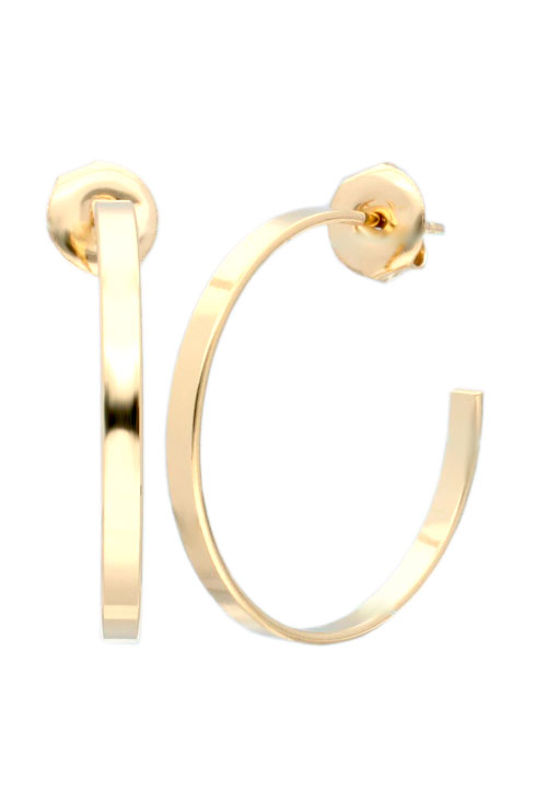 pendientes de aro plata chapada chanela plata fotografia principal