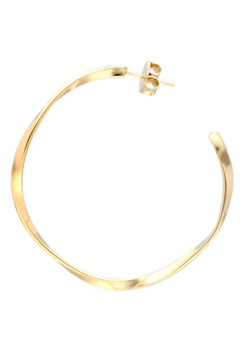 pendientes de aro plata chapada foto cenital