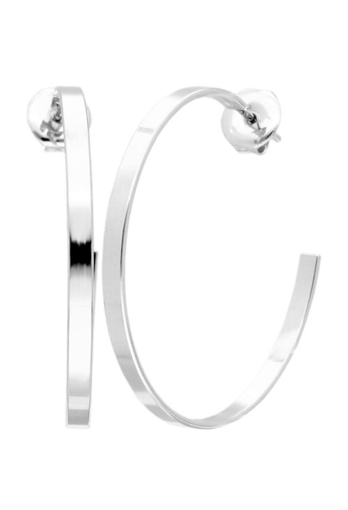 Pendientes aro plata chanela plana 266_015179-1-1-35