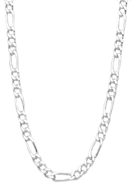 cadena collar 60 cm plata de ley modelo 3x1 foto en expositor