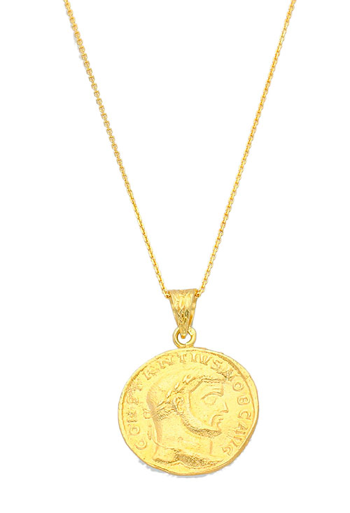 gargantilla de plata chapada moneda antigua foto para parrilla web