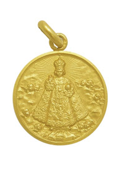 Medalla de oro 18 Ktes de San Rafael Arcángel 20 mm 268_M1-1-62-20