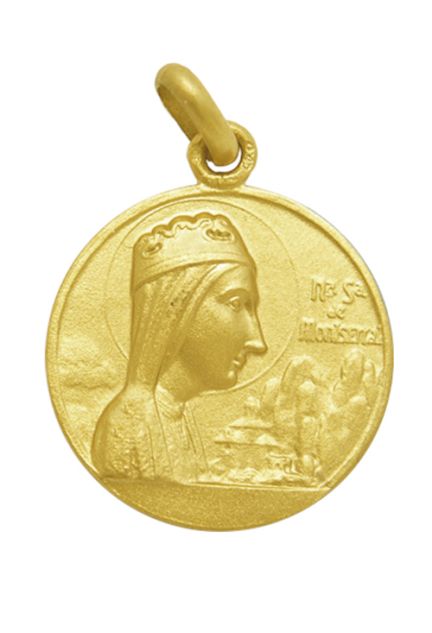 Medalla de oro de Nuestra Señora de Monserrat de 22 mm 268_M1-1-13-22