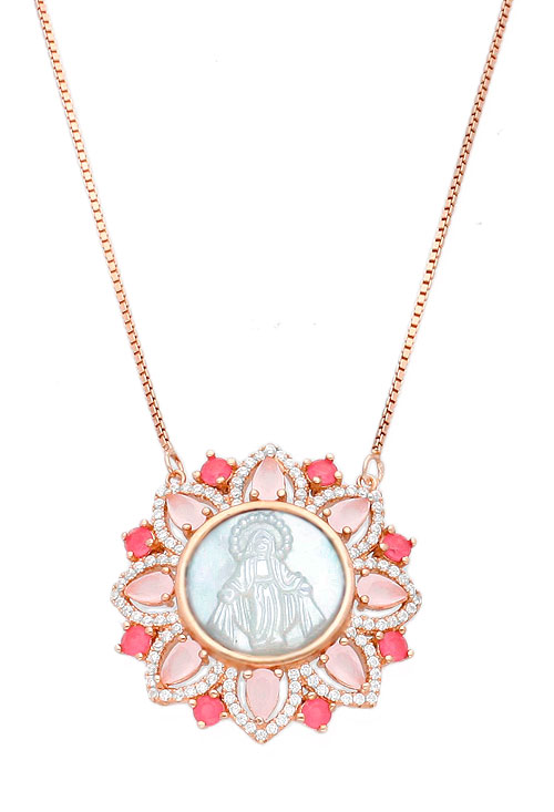 medalla plata chapada imagen sdo corazon de nacar fotografia frontal para parrilla web joyeria el rubi