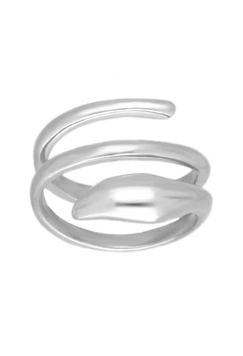 anillo de plata serpiente en espiral vista principal para pagina web joyeria online