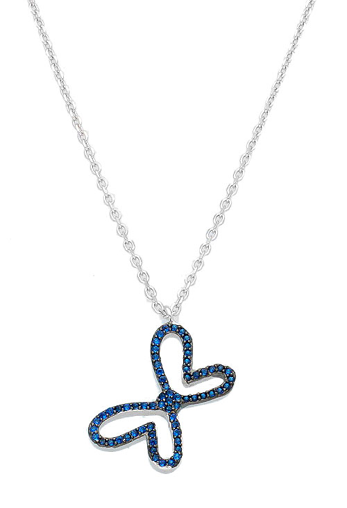 gargantilla mariposa cristales checos fotografia principal para tienda online de joyeria