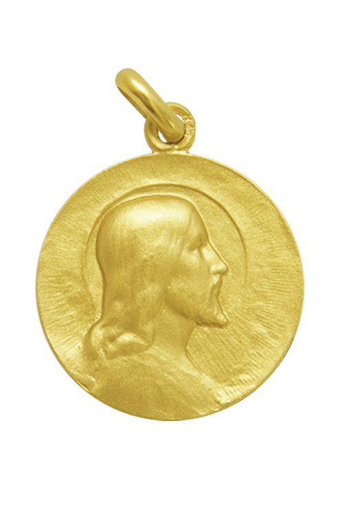 Medalla de oro de Cristo Salvador 25 mm 268_M1-1-94-25