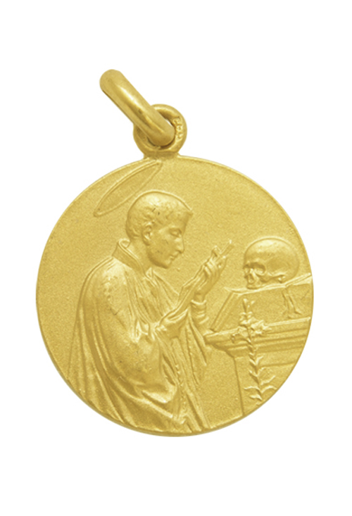 Medalla de oro de San Luis Gonzaga 20 mm. 268_M1-14-73-20