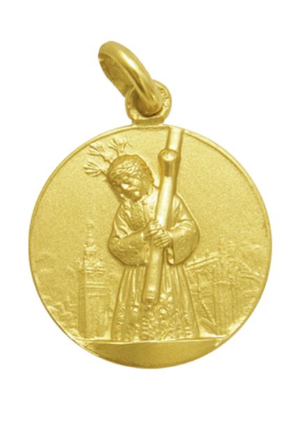 Medalla de oro del Cristo del Gran Poder 25 mm 268_M1-1-25-25