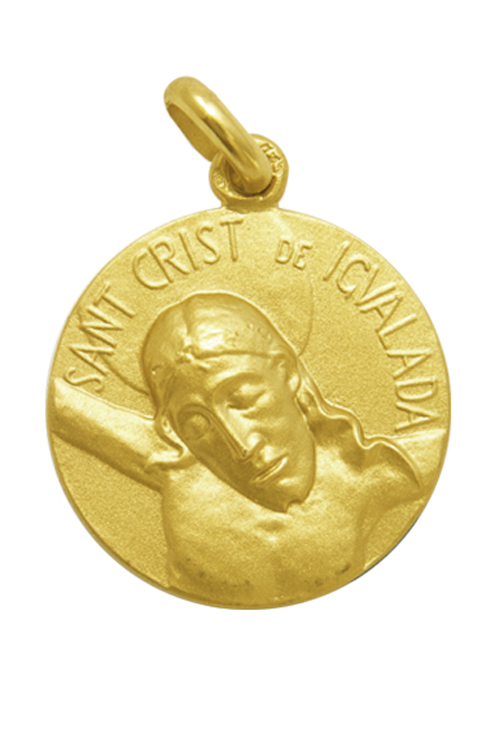 Medalla de oro del Santo Cristo de Igualada 20 mm 268_M1-1-116-20