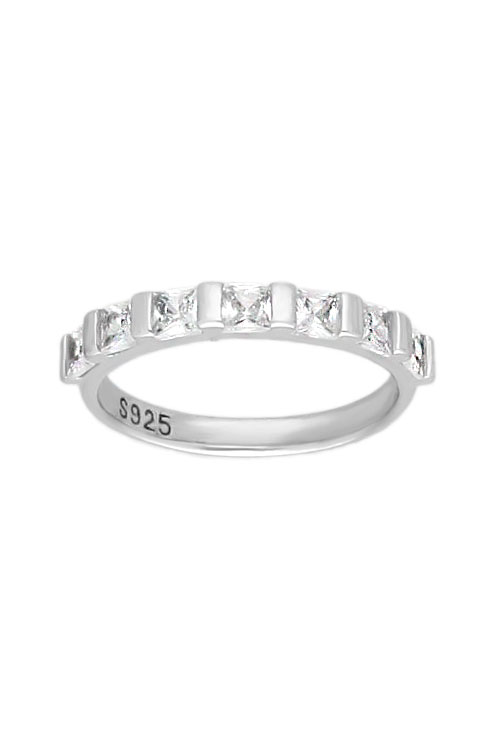 media alianza plata y circonitas talla princesa fotografia principal para joyeria online el rubi joyeros