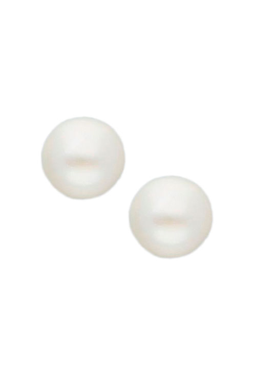 pendientes de plata con perla cultivada 8 mm vista frontal para web el rubi joyeros