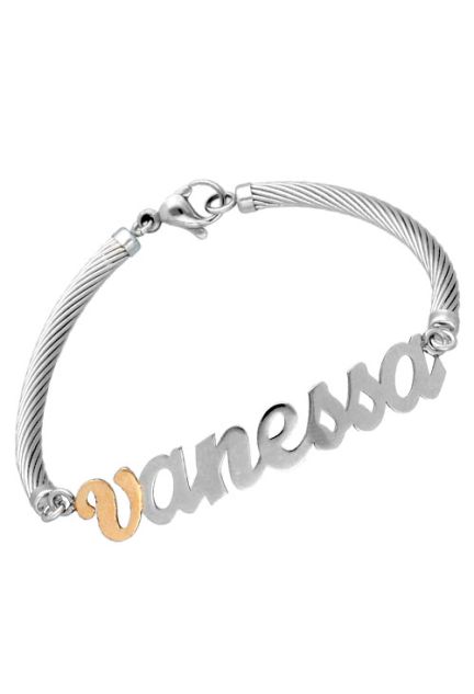 pulsera acero y oro nombre luisa vista principal
