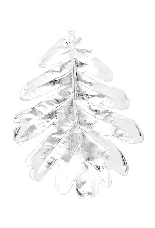 Colgante de hoja natural de roble bañada en plata 270_BROBLE-P-5-5