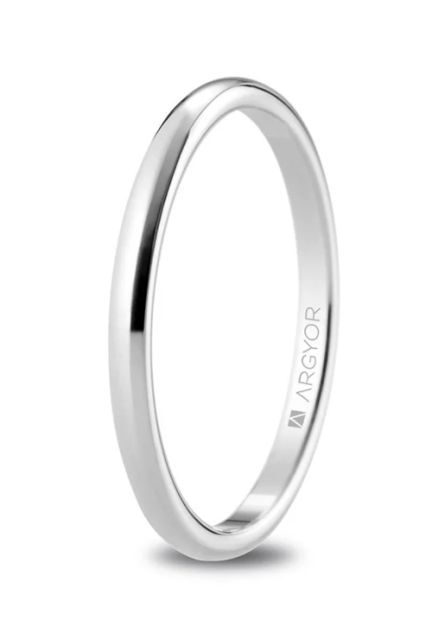 Alianza clásica oro blanco 18 Ktes media caña Argyor de 1.8 mm 5B18529