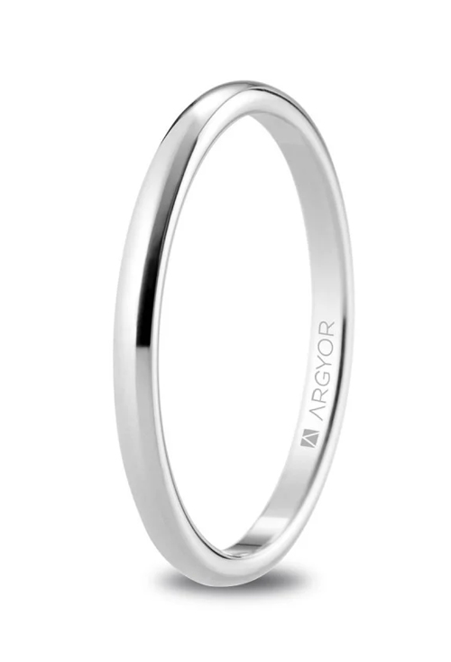 Alianza clásica oro blanco 18 Ktes media caña Argyor de 1.8 mm 5B18529