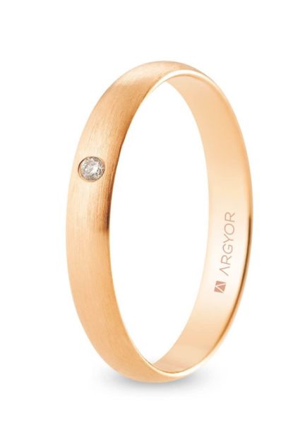 Alianza clásica oro 18 kilates diamante Argyor de 3.50 mm R35CS1D