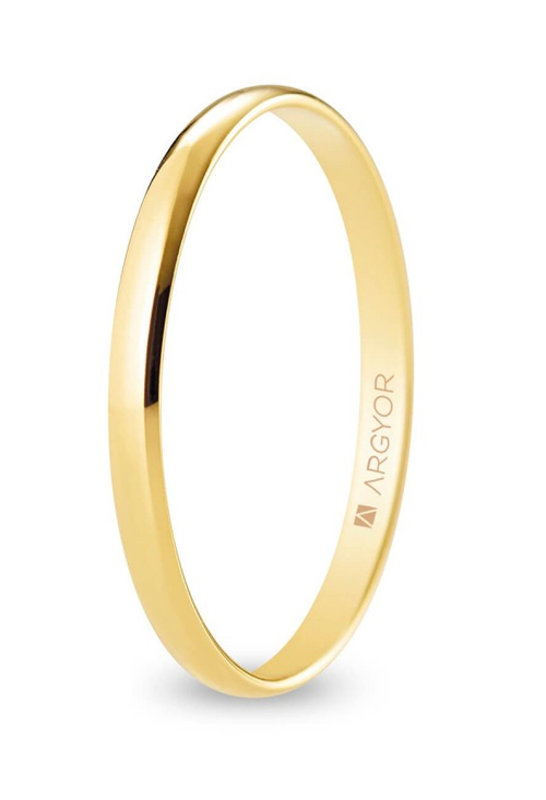 Alianza de oro clásica 18 ktes amarillo con diamante A20RP0