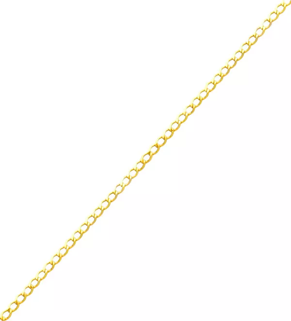 cadena de oro amarillo 18 ktes barbada abierta