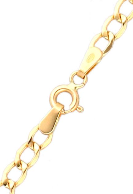 cadena oro amarillo 18 kilates modelo barbado abierto eslabones semihuecos reforzados foto para parrilla web el rubi joyeros toma detalle cierre