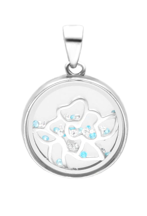 cruz de plata en urna de cristal vista para parrilla web toma frontal