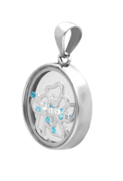 colgante de plata urna de cristal foto para parrilla web toma lateral