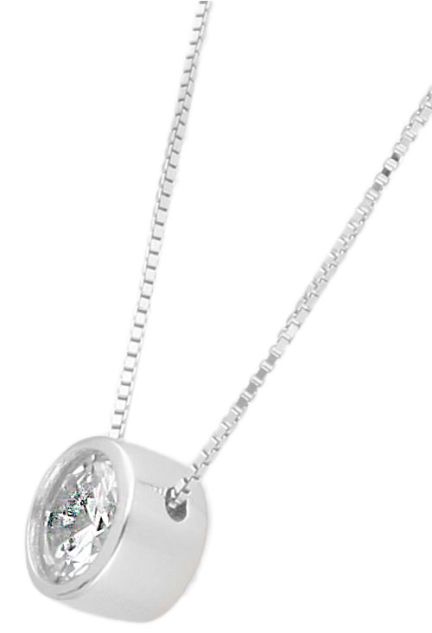 gargantilla de plata motivo chaton de 8 mm foto para web vista detalle lateral